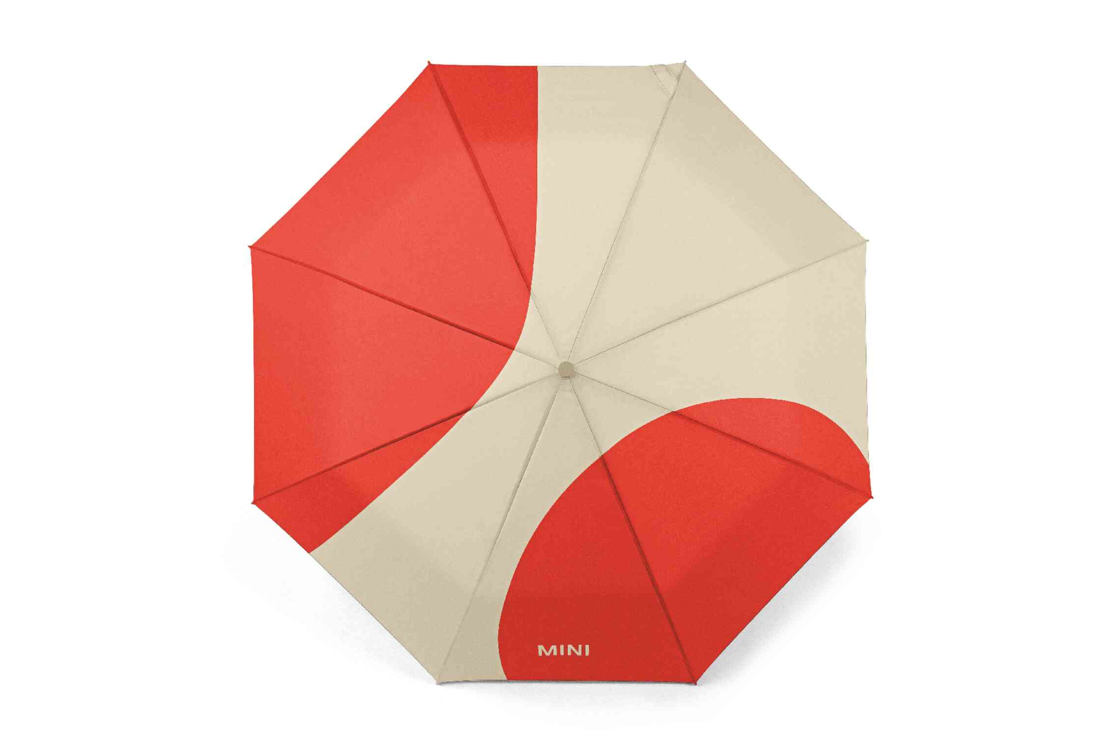 MINI Car Face Detail Folable Umbrella Red
