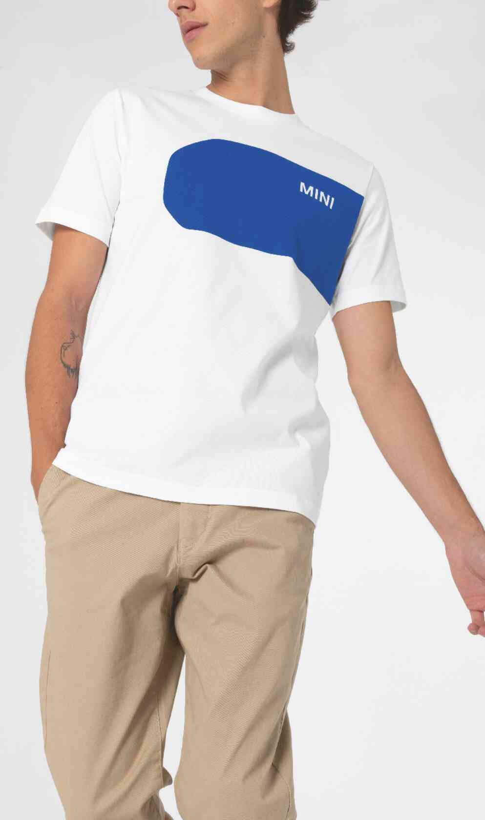 MINI T-Shirt Men's Car Face Detail Weiss